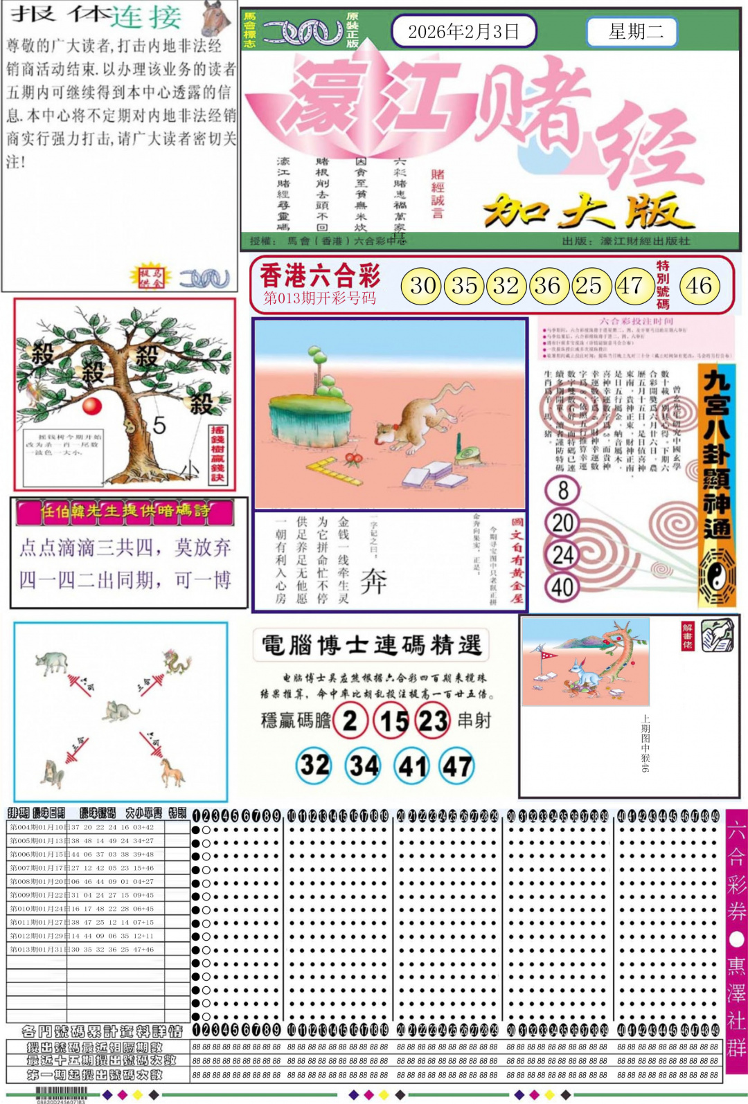 014期濠江赌经A加大版[图]