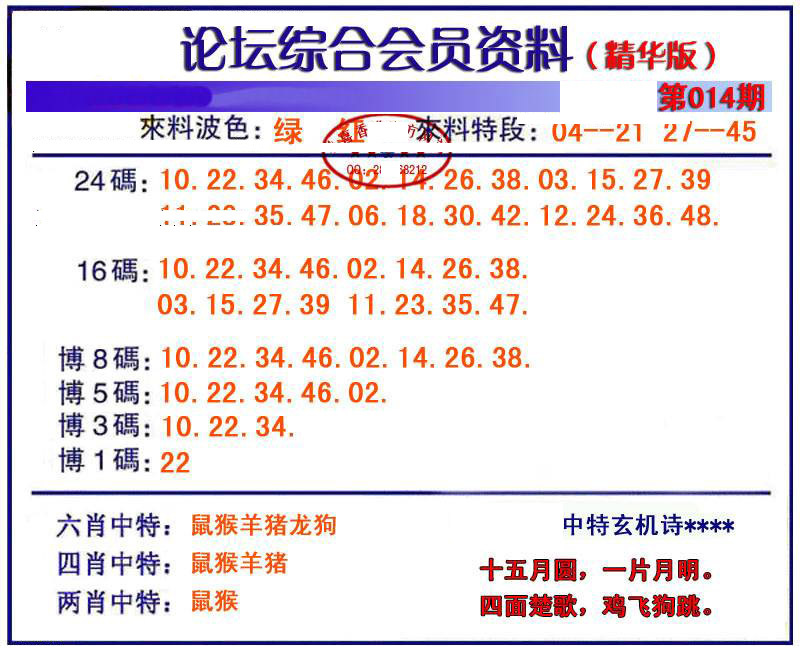 014期综合会员资料[图]