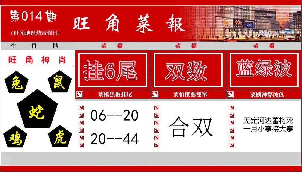 014期旺角菜报[图]