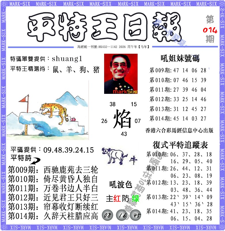 014期平特王日报（荐）[图]