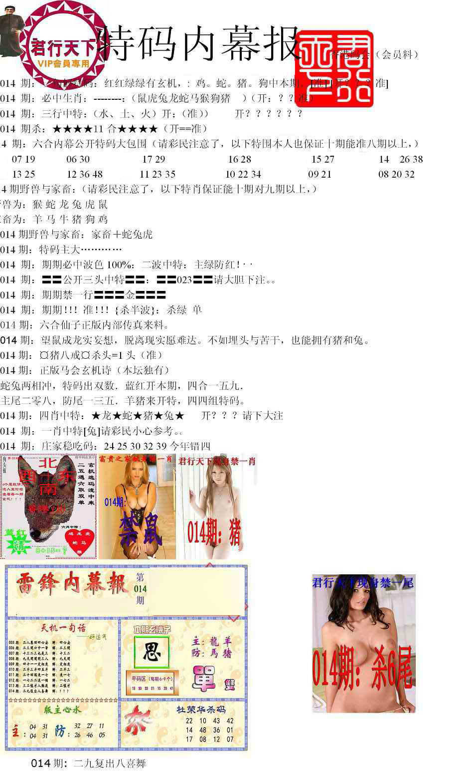 014期特码内幕报[图]