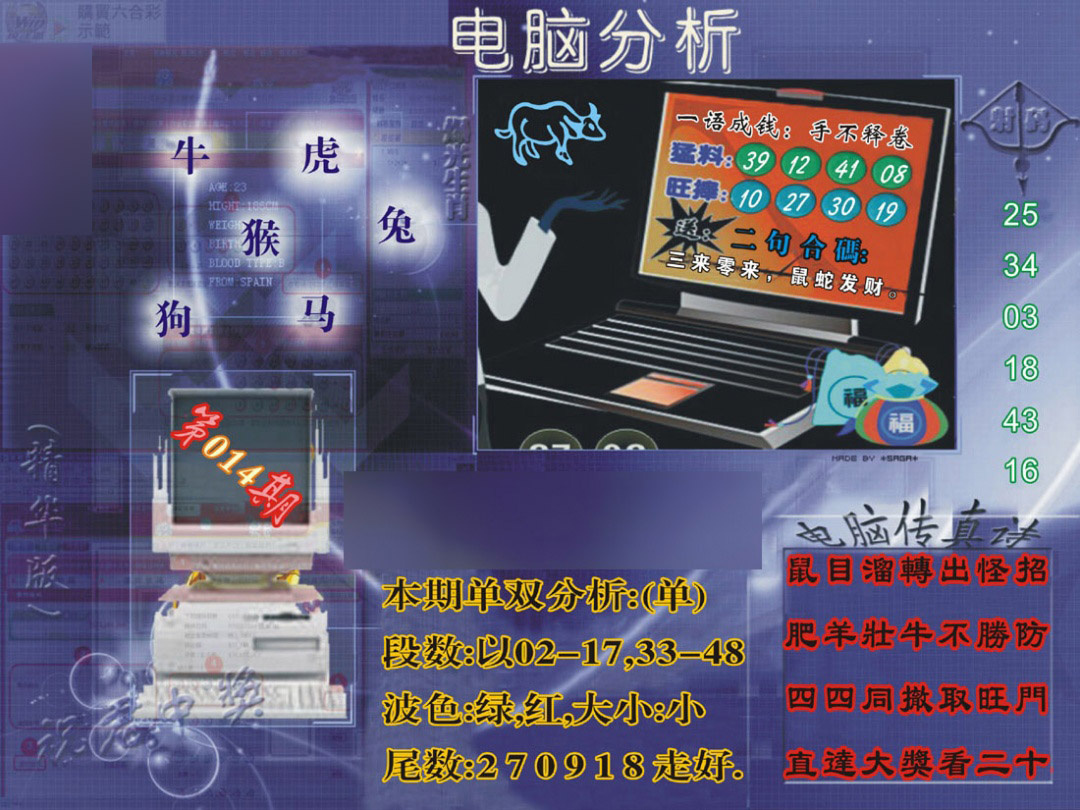 014期正版电脑分析贴士[图]